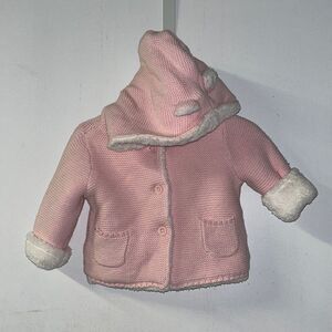 Pink Hooded Kids Sweater